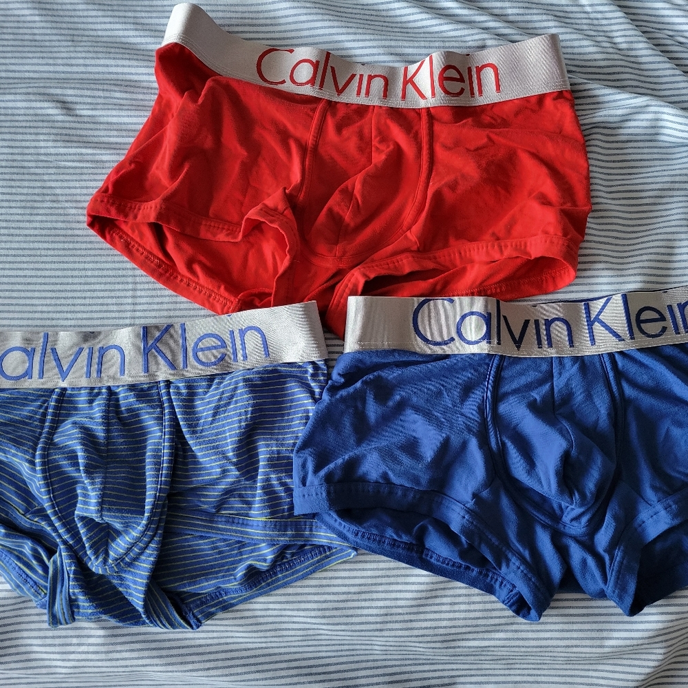 Gently used underwear. Blue ck trunk